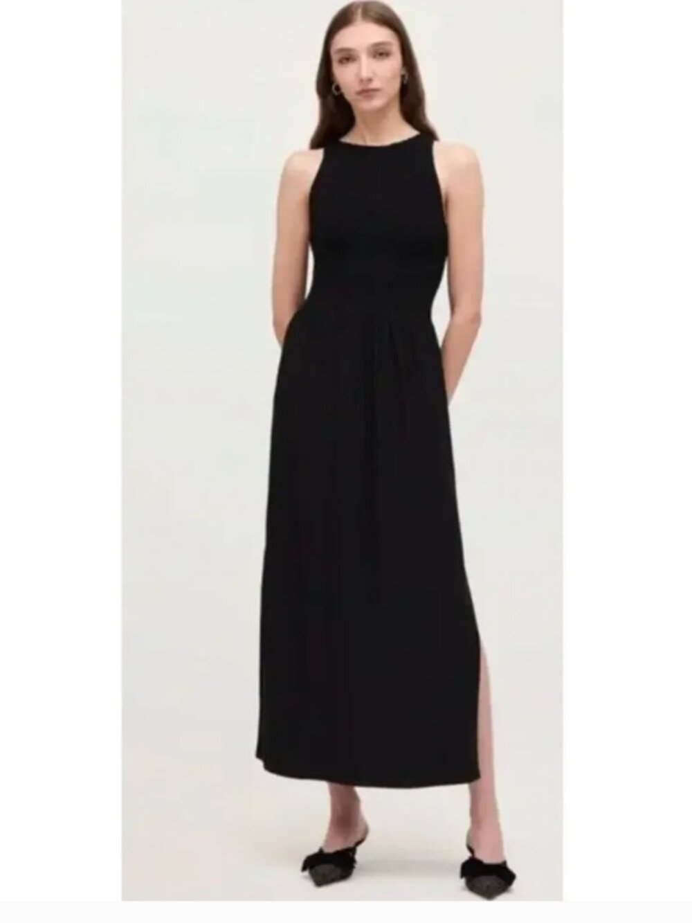Hill House Samara Dress, Black Jersey, Medium